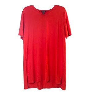 Eileen Fisher t-Shirt dress soft coral tropical